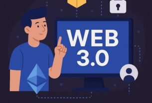 Ілюстрація концепції Web3: децентралізований Інтернет, блокчейн, смарт-контракти та криптовалюта
