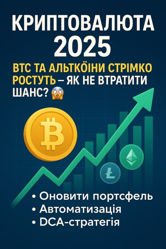Графік зростання Bitcoin та альткоїнів на фоні криптовалютного ринку у 2025 році. прогноз BTC